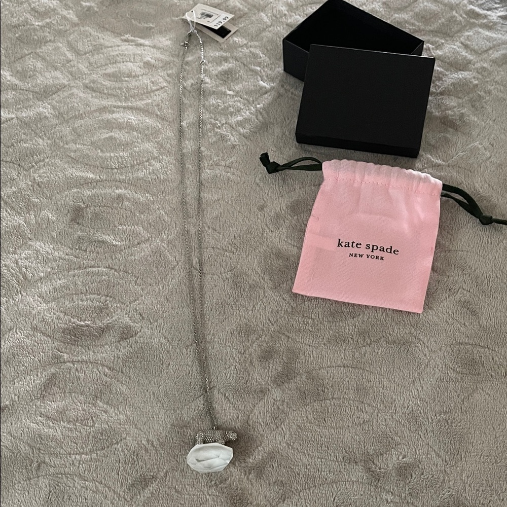 NEW Kate Spade Silver Necklace with Polar Bear Pendant - Picture 1 of 6